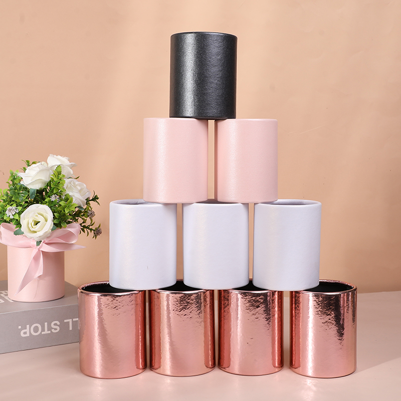 Florist Supply Paper - 4 adet Mini Yuvarlak Çiçek Kutusu