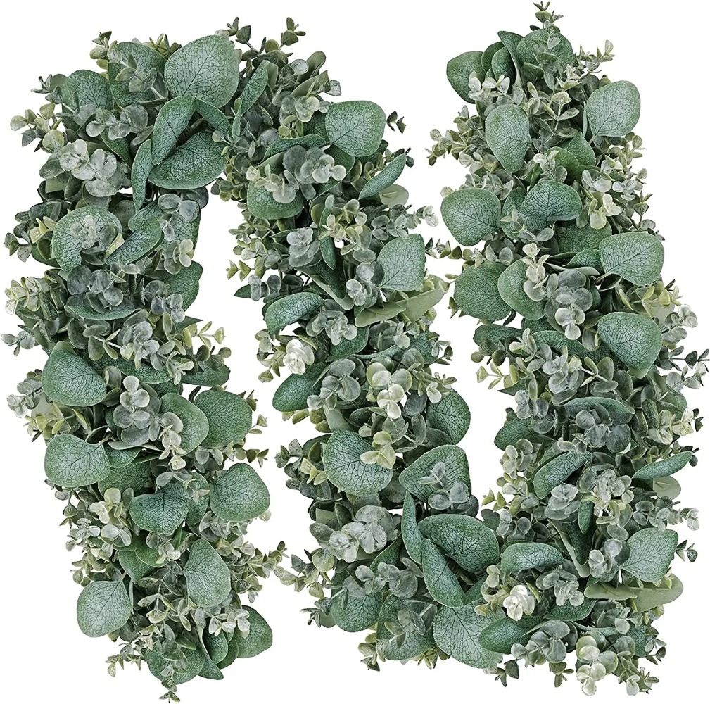 Eucalyptus Preserved - 6 'uzun sahte karışık okaliptüs yaprakları