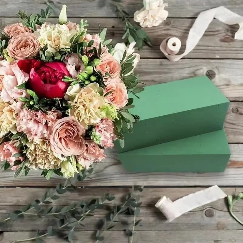 Bouquet Holder Foam - Yeşil Çiçek Aranjmanı Köpüğü Dikdörtgen Şekilli