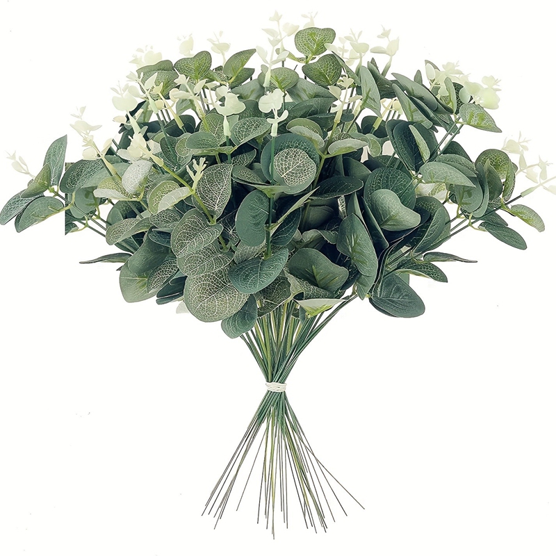 Eucalyptus Preserved - 5/10/15 adet yapay okaliptüs çiçekleri buket