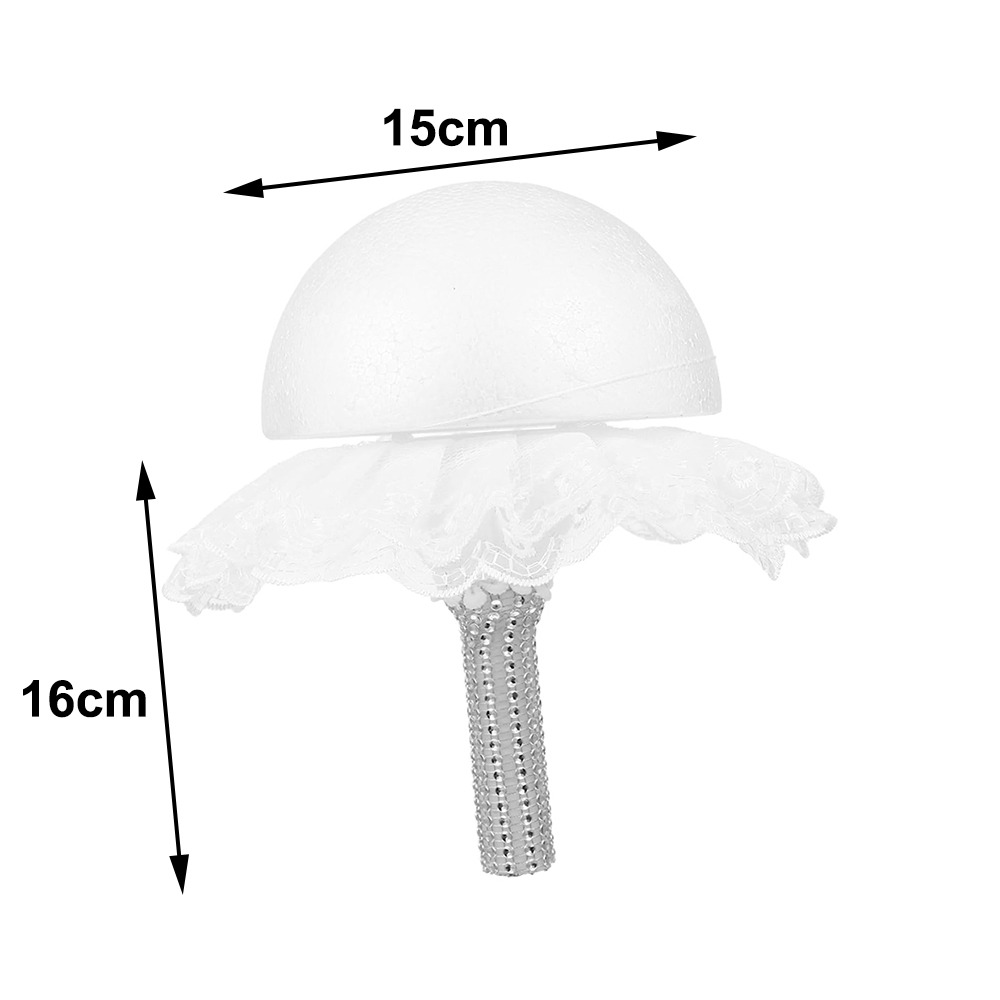 Bouquet Holder Foam - Moda Beyaz Dantel Köpük Buket Tutucu