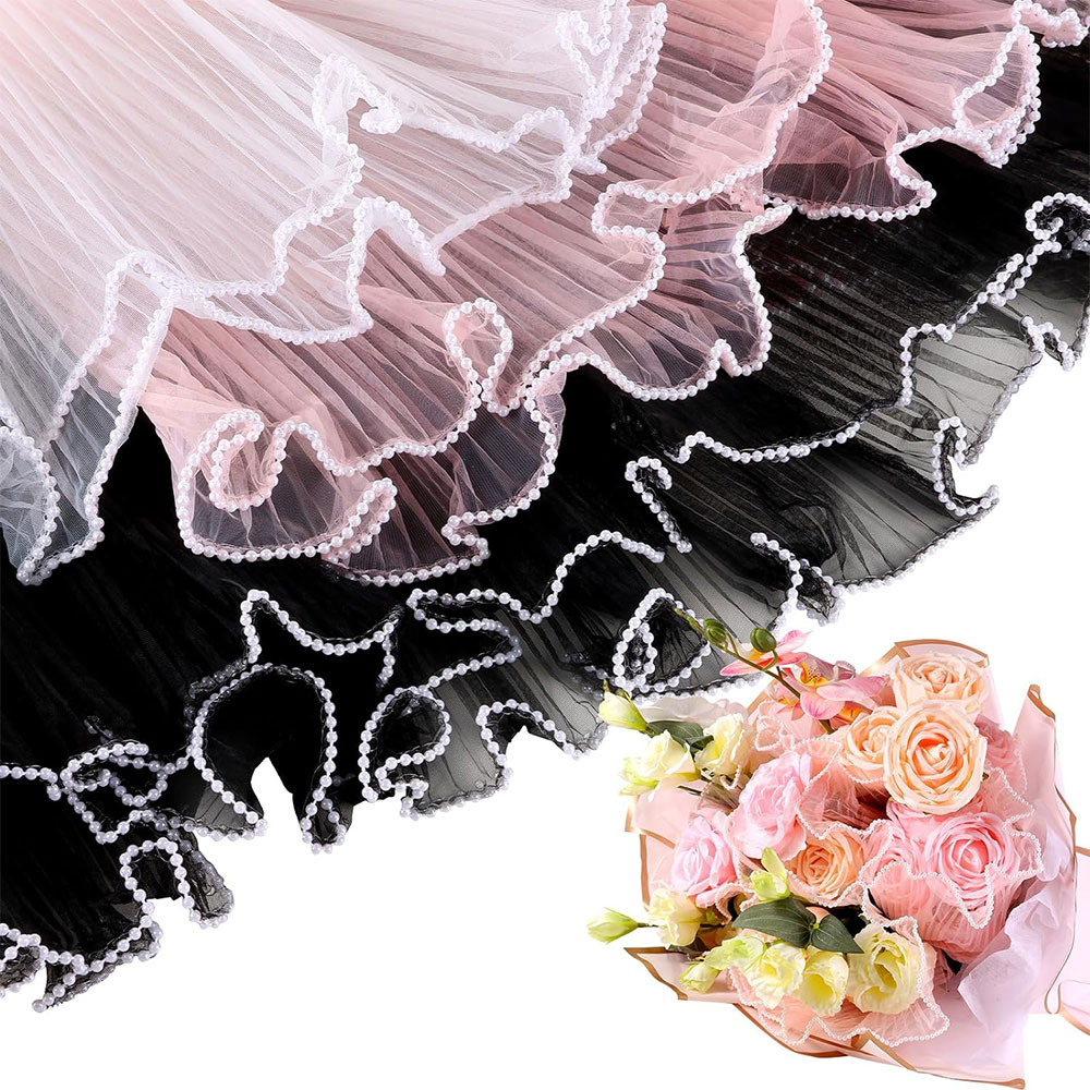 Florist Supply Paper - 28cmX3.8Yds Çiçek Ambalaj Kağıdı Inci Dalga