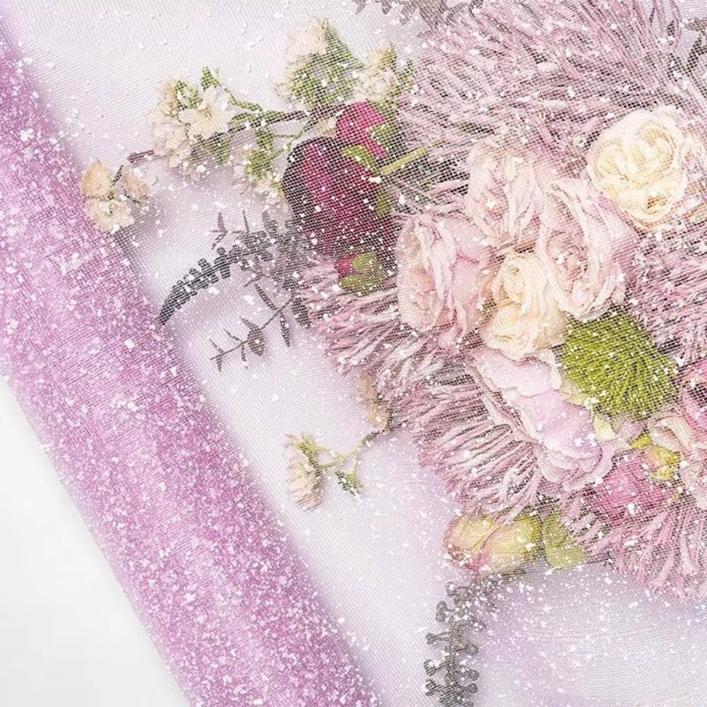 Florist Supply Paper - Kar Tanesi Desenli Çiçek Paketleme Kağıdı