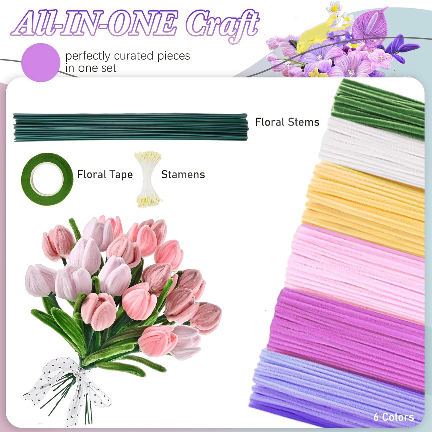 500 Adet Pipo Temizleyici Çiçe - Floral Tape Green incelemesi ve fiyatı