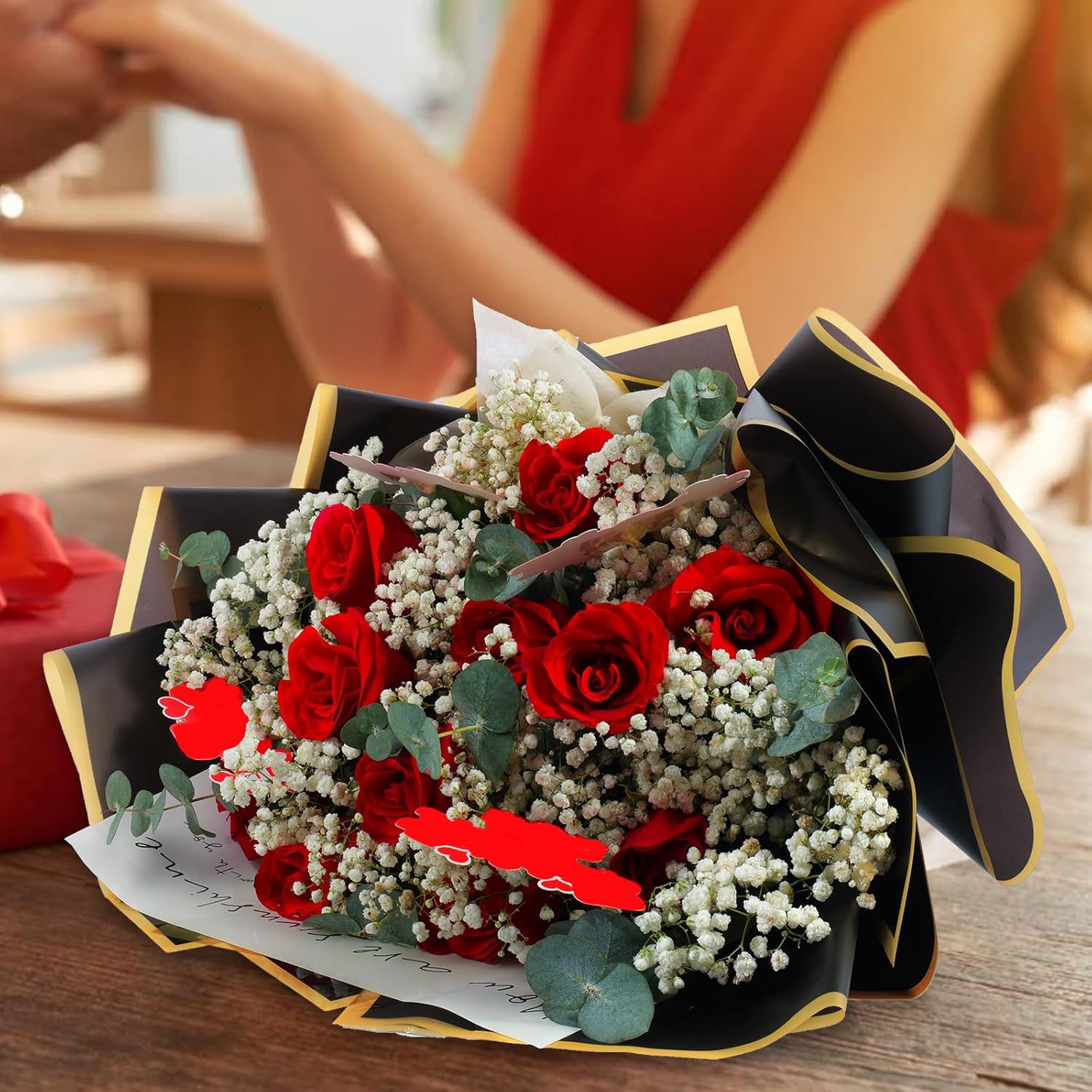 20 yaprak altın kenar su geçir - Florist Supply Paper incelemesi ve fiyatı