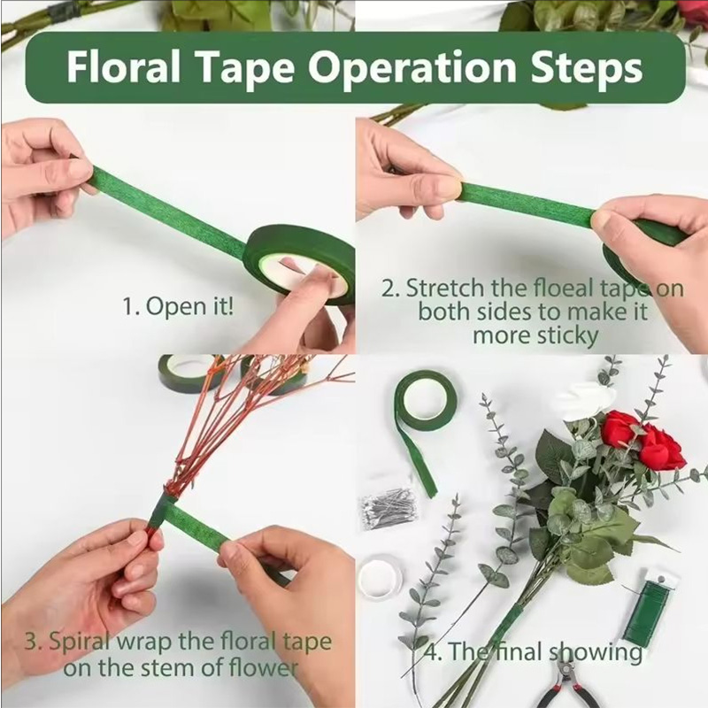 30 Yard 12MM Çiçek Sap Bandı K - Floral Tape Green incelemesi ve fiyatı